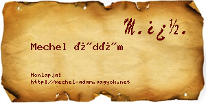 Mechel Ádám névjegykártya
